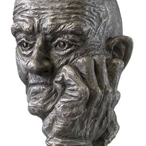 escultura busto buscando los recuerdos detalle