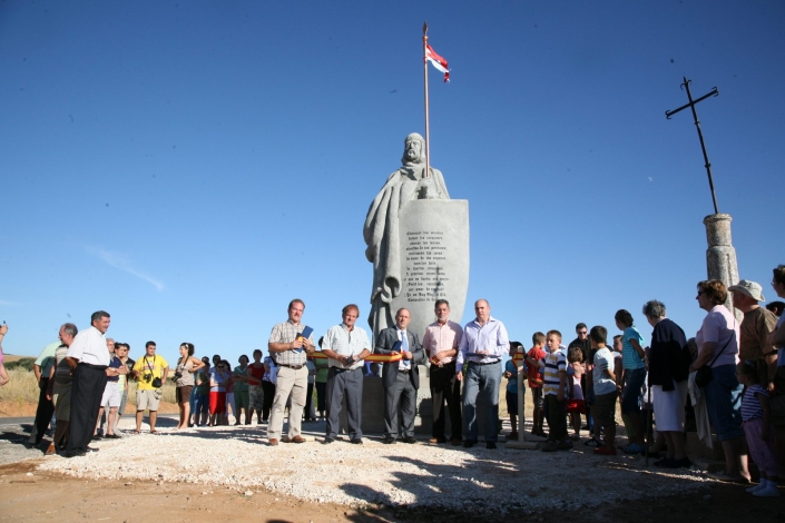 Inauguración de la escultura El Cid. Mecerreyes, Burgos