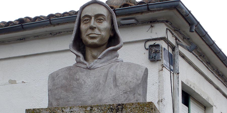 Busto del Beato Fray Rafael  en Villasandino. Escultura del Beato Rafael en Villasandino
