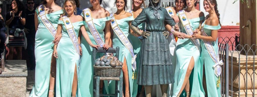 Inauguración escultura hortelana de Valdeganga. Albacete.